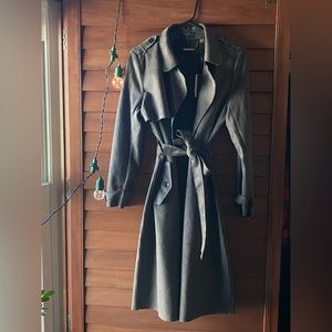 TAHARI faux leather Trench Coat